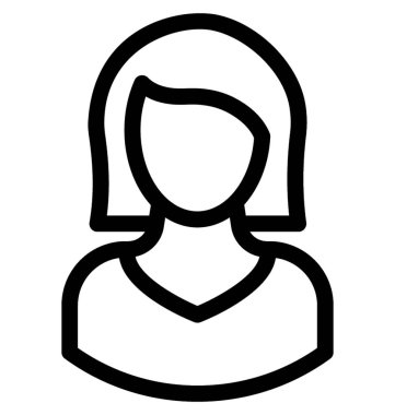 Bayan çizgi vektör simgesi