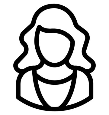 Bayan çizgi vektör simgesi