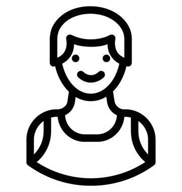 Sporcu satırı vektör simgesi