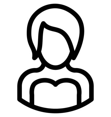 Bayan çizgi vektör simgesi