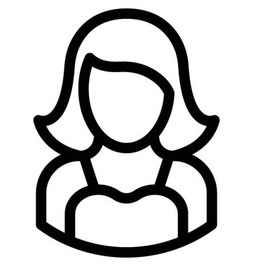 İşkadını satırı vektör simgesi