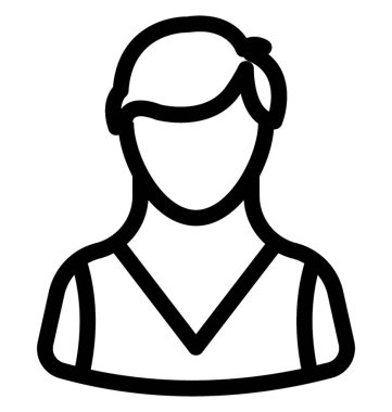 Female Line vektör simgesi