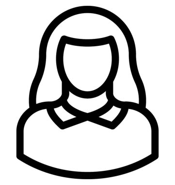 Sekreter çizgi vektör simgesi