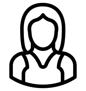 Sportswomen satırı vektör simgesi