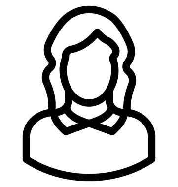 Bayan çizgi vektör simgesi