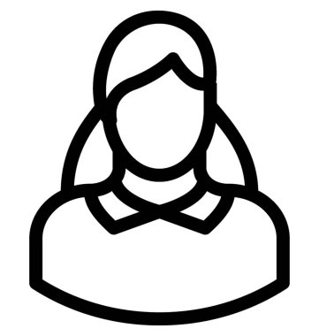 Female Line vektör simgesi