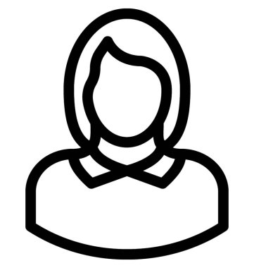 Female Line vektör simgesi