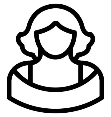 Bayan çizgi vektör simgesi