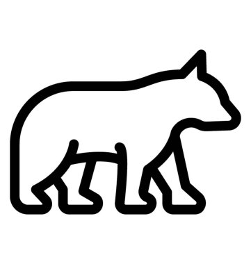 Ayı vektör simgesi