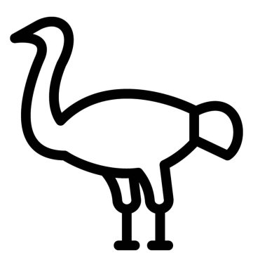 Devekuşu vektör simgesi