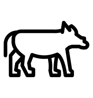 Gergedan vektör simgesi