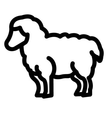 koyun vektör simgesi