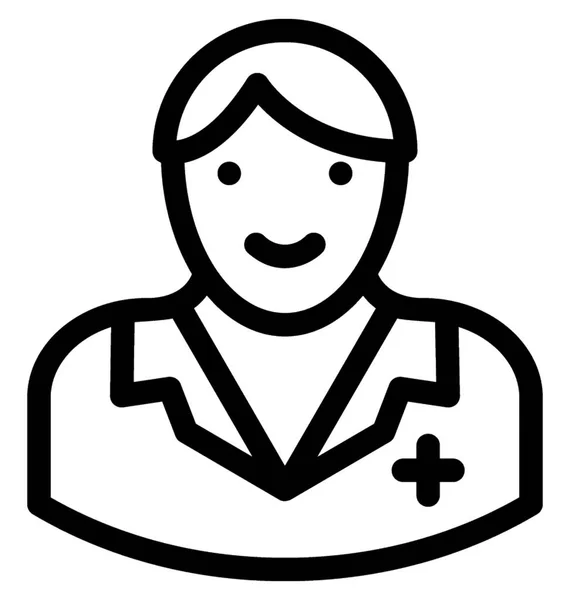 Medisch assistent lijn Vector Icon — Stockvector