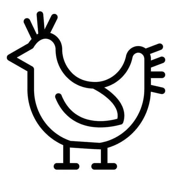 Chicken Vector Icon — Stock Vector