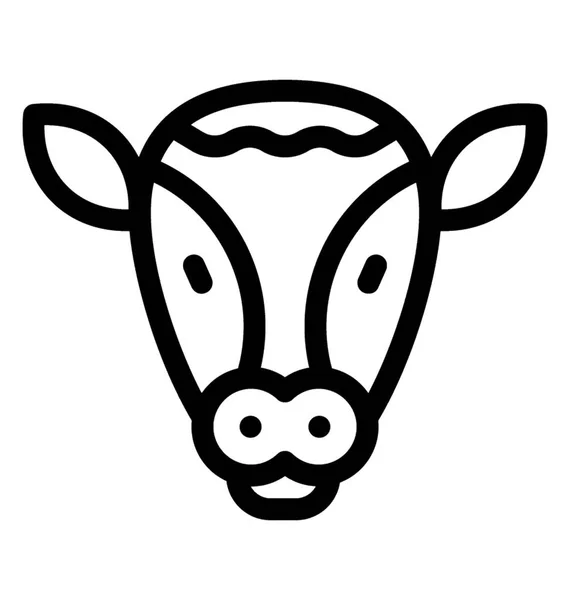Ícone do vetor vaca —  Vetores de Stock
