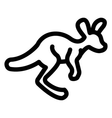 Kanguru vektör simgesi