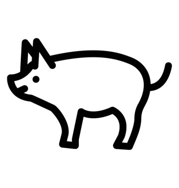 Domuz vektör simgesi