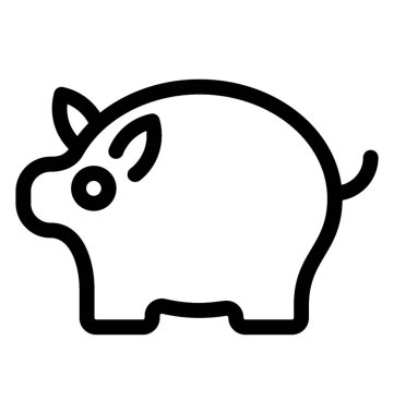 Domuz vektör simgesi