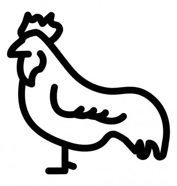 Tavuk vektör simgesi