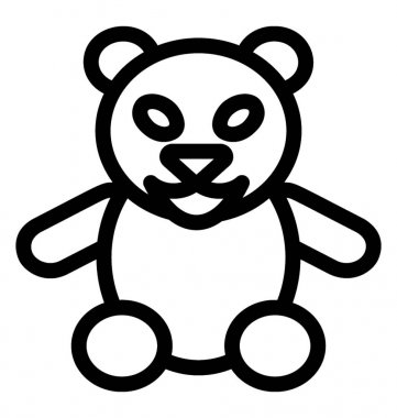 Ayı vektör simgesi