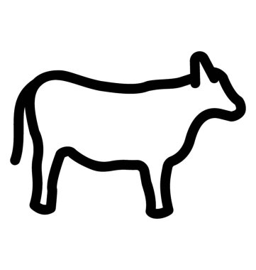 İnek vektör simgesi