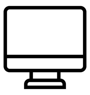monitör vektör simgesi