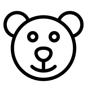 Ayı vektör simgesi