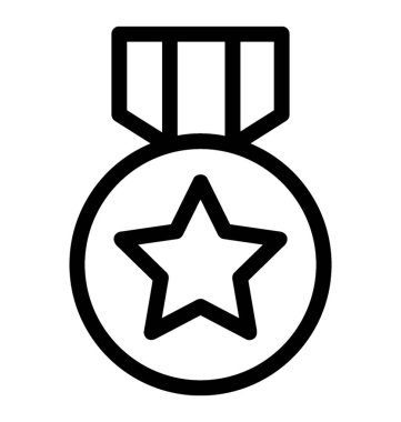 Yıldız madalya vektör simgesi
