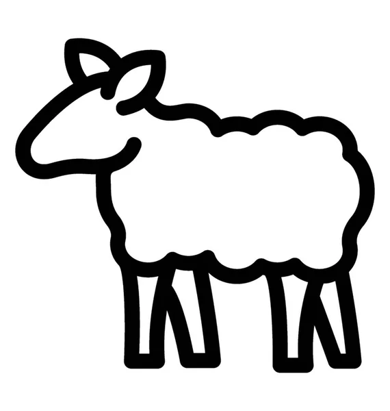 Ícone do vetor ovino —  Vetores de Stock