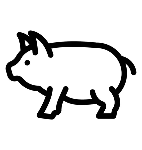 Pig Vector Icon — Stock Vector