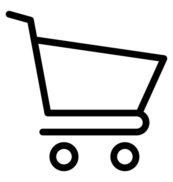 Winkelen trolley vector pictogram — Stockvector