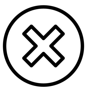 İptal vektör simgesi