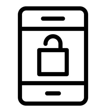 mobil güvenlik vektör simgesi