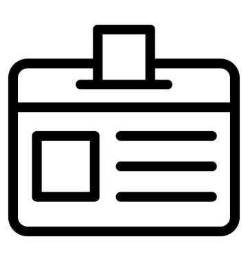 kimlik kartı vektör simgesi