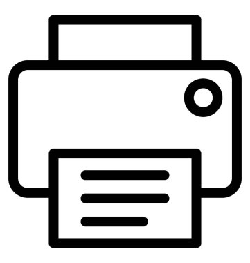 Yazıcı vektör simgesi