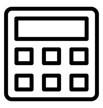 Hesap makinesi vektör simgesi