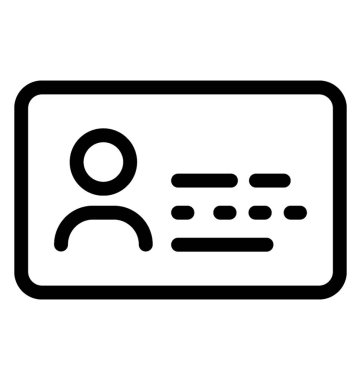 kimlik kartı vektör simgesi