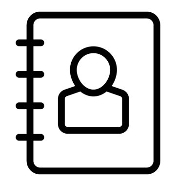 İletişim kitap vektör simgesi