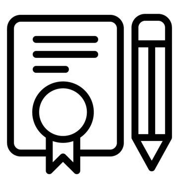 Sertifika Vektörü Simgesi