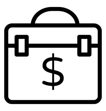 İş çantası vektör simgesi