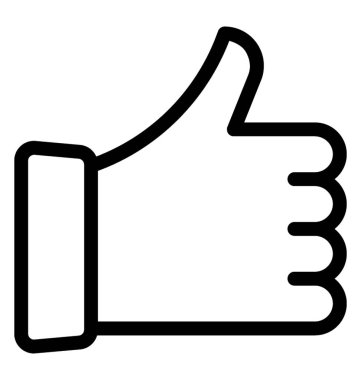 Başparmak yukarıya vektör simgesi