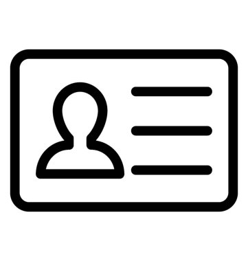 kimlik kartı vektör simgesi