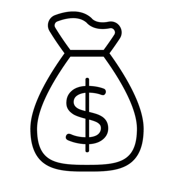 Geld zak vector pictogram — Stockvector