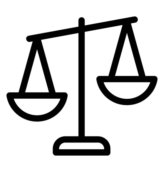 Justice Scale Vector Icon — Stock Vector
