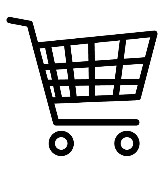 Winkelen trolley vector pictogram — Stockvector