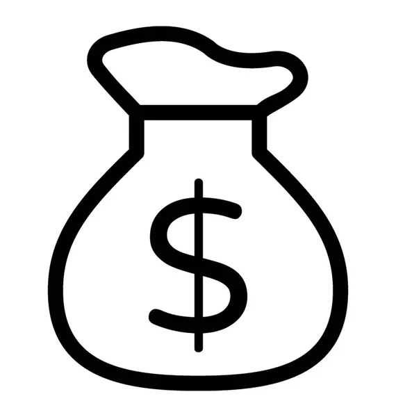 Geld zak vector pictogram — Stockvector