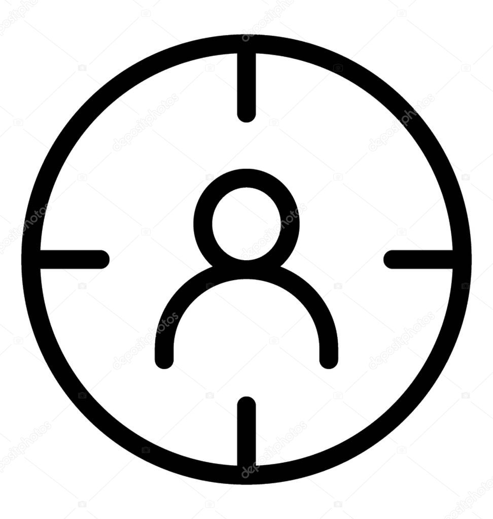 Person Target Vector Icon