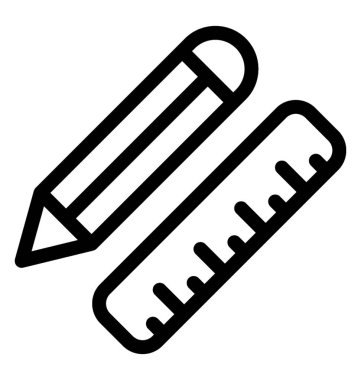 Taslak aracı vektör simgesi