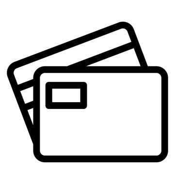 Kredi kartı vektör simgesi