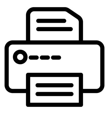 Yazıcı vektör simgesi